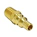 Propane Brass Quick Connect Fitting Adapter- Full Flow Male Plug x 1/4