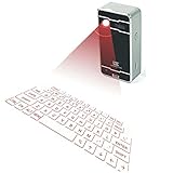 LAMASTON Bluetooth Virtual Keyboard, Mini Wireless Keyboard and Mouse Combo for iPhone Ipad Smartphone Tablet PC,Laptop