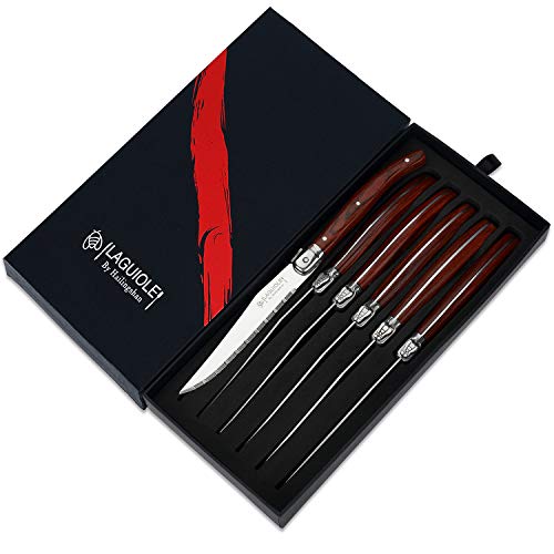 Hailingshan Steak Knives Set, Laguiole 6Piece [23CM / 9 Inches