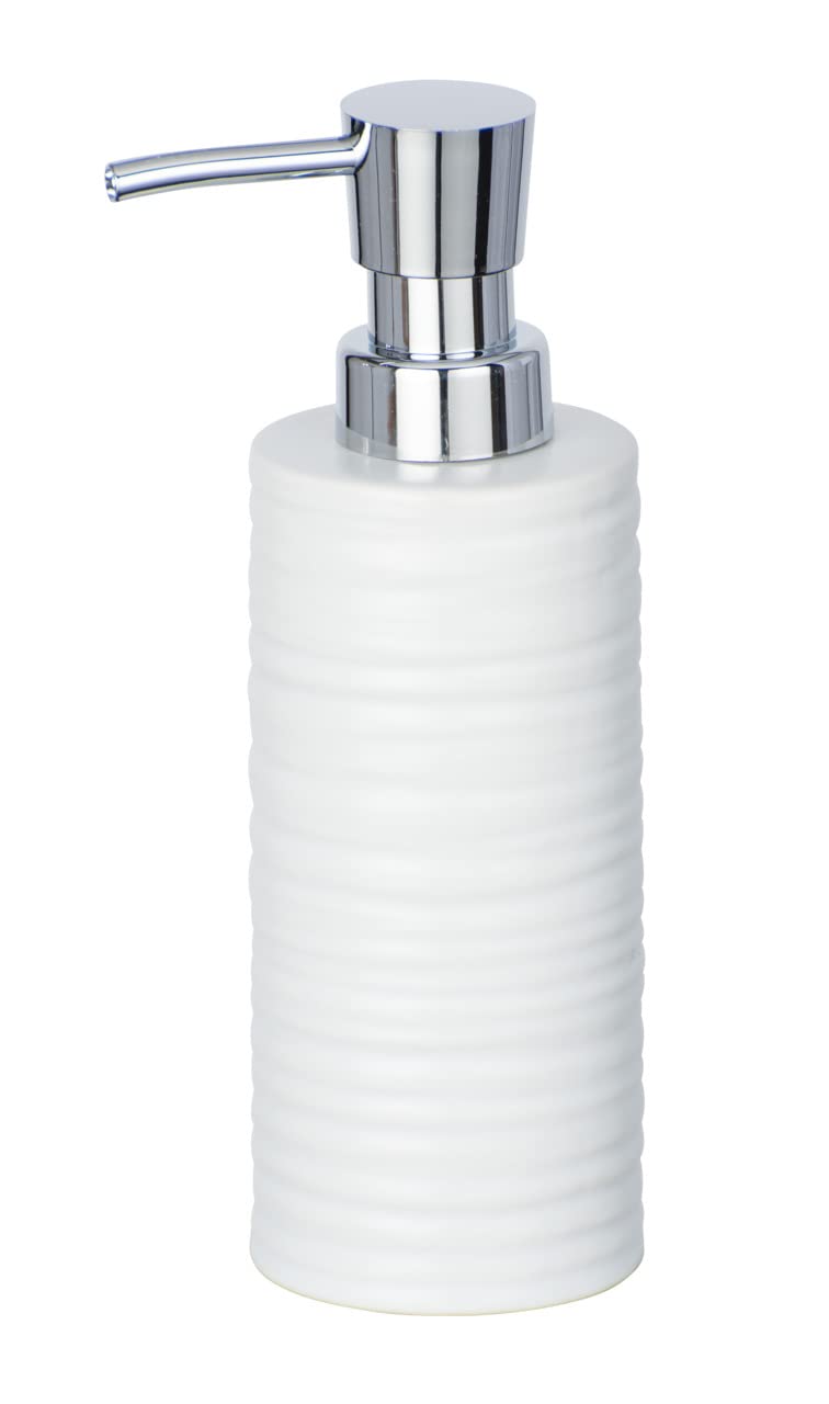 WENKO Mila White Ceramic Liquid Soap Dispenser 0.26 L