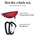 RALLT Premium Heavy-Duty Hammock Tree Straps with Carabiners - Extra Strength System with 20ft of 2000+ lb Non-Stretch Polyester Straps & Wire Gate Carabiners - Outdoor Camping Gear (Black, 2 Pack)