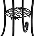 Teal Island Designs Sunburst Modern Black Metal Round Outdoor Accent Side Table 14
