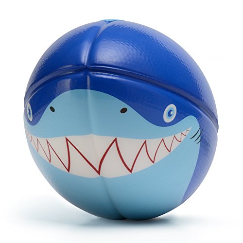 Chastep Toy Balls for Toddlers, 6 inch Training Football Indoor & Outside Play Bounce Foam, Laughing Shark