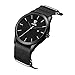CUCOL Watches for Men with Nylon Band and Date Analog Black