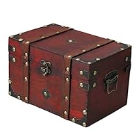 Sevender Treasure Box Antique Storage Box Wooden for Gifts and Home Decoration