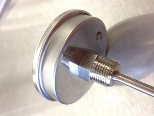Thermometer- 3" Dial with 6" Stainless Probe and Calibration Screw 0 - 220 Degrees