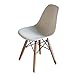 Buschman Set of Two White Kids Dining Room Mid Century Chair Wooden Legs Armless Chairs