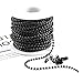 Tiparts 30FT Black Stainless Steel Ball Bead Chains with 20 Pcs Matching Connectors(1 Roll 2.4mm Ball Chains + 20 Connectors)