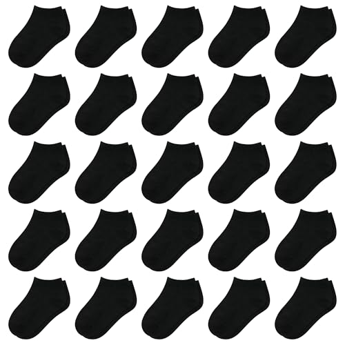 LAETBBE 25 Pairs Boys Ankle Socks