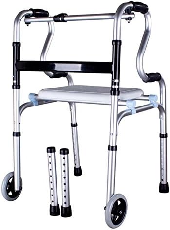 JIN Elderly Walkers Aluminum Alloy Disability Rehabilitation Training Foldable Telescopic Medical Assistance Four Legs Pacers