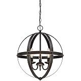 Westinghouse Lighting 6341800 Stella Mira Three-Light Pendant, Oil Rubbed Bronze Finish with Highlights W