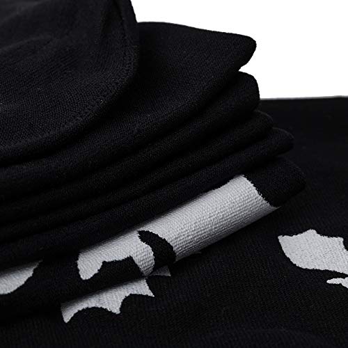 ANJUNIE 1 Pair Halloween Printing Thigh High Socks for Womens,Windproof Stockings Over The Knee Hosiery(BlackA,Freesize) - Thumbnail 5