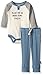 Burt's Bees Baby Boys' Taking Risks' Organic Raglan Henley Bodysuit and Pant Set