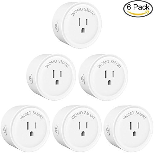 Smart Plug Alexa 6 Pack, Echo Google Wifi Smart Outlet Alexa, Wireless Mini Smart Plug Alexa For Smart Home Devices Timer Control Anywhere Anytime, No Hub Needed Without Controller