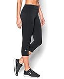 Under Armour Women's HeatGear Armour Capri, Black/Black, X-Small