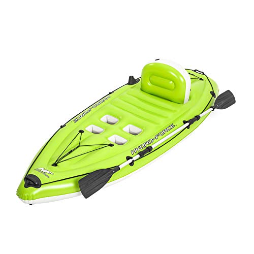 Bestway Hydro-Force Aufblasbares Kajak | Koracle Schlauchboot Komplettset zum Angeln mit Handpumpe, Paddel und Aufbewahrungstasche, 1 Person Kapazität, mehrere Stile – Bild 5