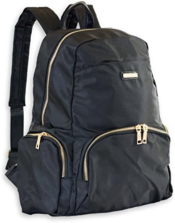 Girls Black Fashion Backpack Stylish School Bag Made of Waterproof Nylon Material
