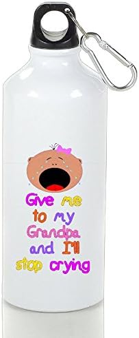 Xihuan Stop Crying For Grandpa Aluminum Outdoor Sports Bottle Perfect For Golf Kettle White 500ml