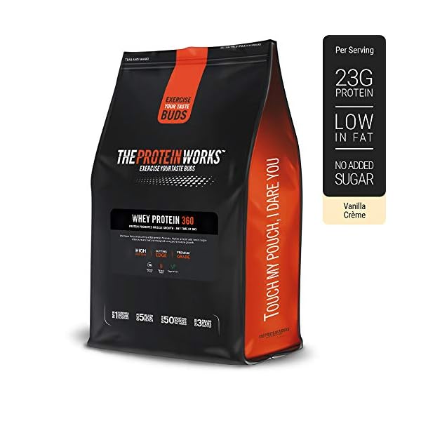 THE-PROTEIN-WORKS-Whey-Protein-360-Powder-High-Protein-Shake-No-Added-Sugar-Low-Fat-Protein-Blend-French-Vanilla-12-Kg Protein Works - Whey Protein 360 | Premium Whey Shake | Whey Protein Powder Blend | No Added Sugar Protein Shake | 40…