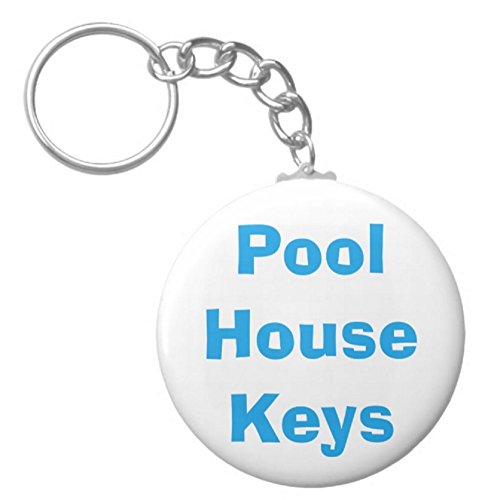A&T Designs Pool House Keys 2.25" Keychain Swimming Cabana Key Home