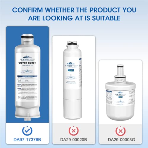 GLACIER FRESH DA9717376B HAFQIN Water Filter Replacement for Samsung