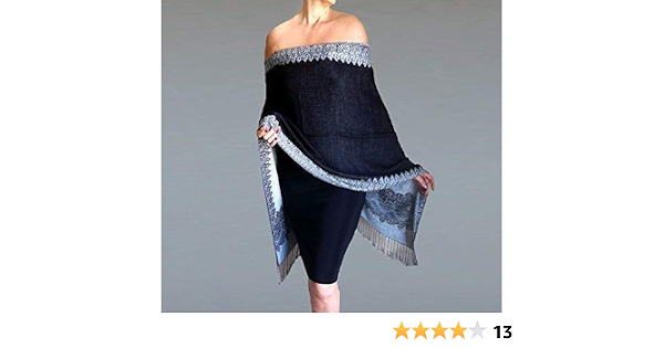 black and white shawl wrap