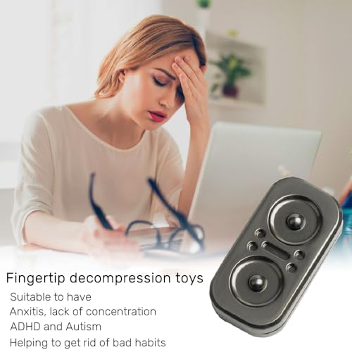 OBEST 3PCS Fidget Slider Toys, Stainless Steel Metal EDC Slider Toy for Stress and Anxiety Relief, Autism and ADHD Sensory Toys, Desk Office Adults Toys, 80738
