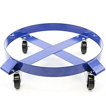 Heavy Duty - Swivel Caster Wheel - Drum Dolly 1000 Pound Capacity - 30 Gallon Steel Frame Non Tipping