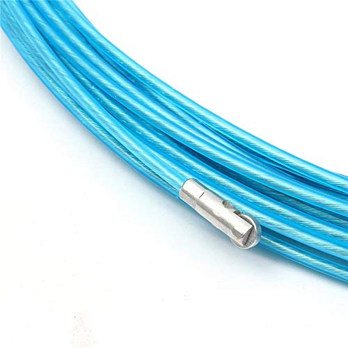 Isali Nylon Steel Electrician Fish Tape Conduit Nylon Cable Puller with Wheel Blue Durable Quality