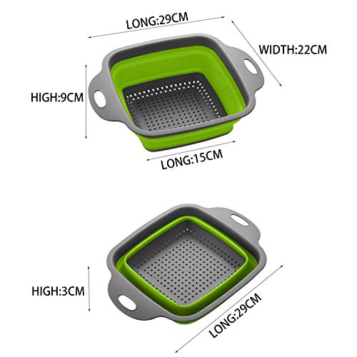 Practical Foldable Square Draining Basket Collapsible Colander