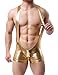 TESOON Men Sexy Wrestling briefs Leather Underwear Bodysuit PantTESOON Men Sexy Wrestling briefs Leather Underwear Bodysuit Pant Golden Large,Golden,Medium