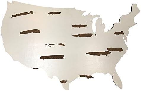 USA United States Map Made of Wood and Distressed