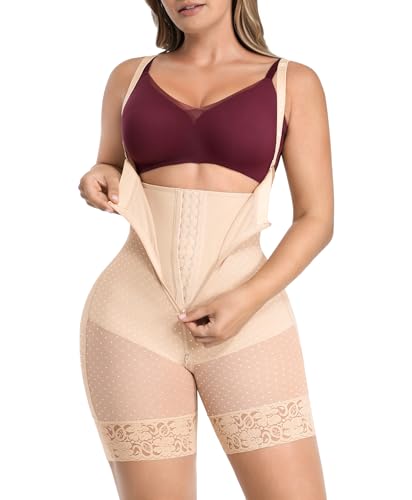 SHAPELLX Faja Colombiana Moldeadora Shapewear Tummy Control Beige X-Large at Amazon