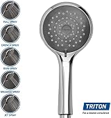 Triton T80 Easi-Fit Plus DuElec Electric Shower 10.5kW White Rainfall Hose view 3
