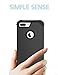 iPhone 7 Plus Case, LONTECT Shockproof Hybrid Heavy Duty Dual Layer High Impact Protection Case Cover for Apple iPhone 7 Plus - Black