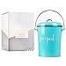 Compost Tumbler, Teal Kitchen Compost Bin Countertop, Indoor Compost Bin Kitchen, Compost Bucket Kitchen, Compost Bins, Compost Caddy, Counter Food Composter for Kitchen, Turquoise Compost Pail