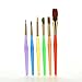 u-hoMEy 6 Pcs/Set Paint Brush Set Nylon Handle Brush Kid Watercolor Drawing Painting