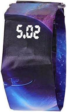 Alotm Paper Watch, Waterproof Colorful LED Handmade Digital Wrist Watch Super Light Durable with Magnetic for Men,Women,Girls,Boys,Students (Sky)