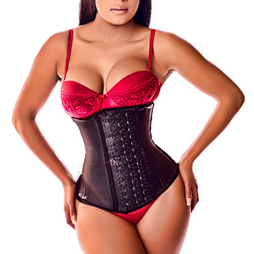 Ann Darling Latex Sport Waist Trainer/Cincher/Trimmer Hourglass Corset For Weight Loss Black Xx-Large