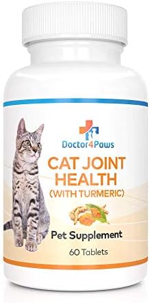 Doctor4Paws Cat Joint Health - Contains Turmeric, Curcumin, Glucosamine, Chondroitin and MSM - Cat Health, Pain Relief & Joint Supplement - Lifetime 'Happy Cat' Guarantee