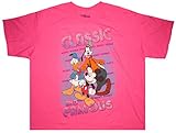 Disney Women's Classic Famous Mickey Crew T-shirt Plus Size Pink