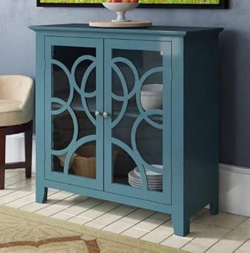 Amazon Com Sideboard Buffet Storage Cabinet Moody Blue 36 Inch