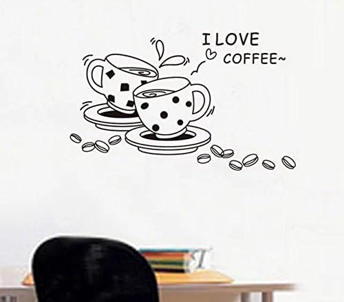 Coffee Cup visual Removable Wall Vinyl Sticker