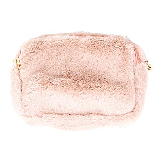 Me Plus Womens Soft Faux Fur Mini Shoulder Bag Crossbody