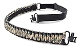 SREMMOS TM Two Point Rifle Sling with Swivels, Heavy Duty Gun Sling, Paracord Sling for Rifle, Multiple Colors (Black and Dessert Camo)