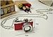 CHILDCITY Unique Vintage New Retro Camera Photographer Necklace,Red