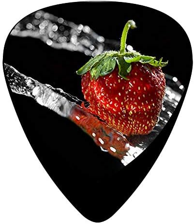 Clean Strawberry Guitar Picks Celluloid 12 Pack Shape For Acoustic Guitar Mandolin Electric Guitar And Bass