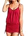 Pink Wind Womens One Piece Sheer Swimwear Straps Bikini Swimsuits