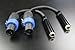 2 Pack Speakon Male Connector to 1/4