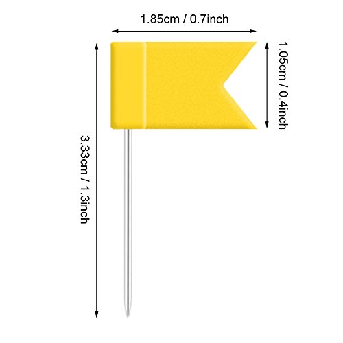8 Boxs Colorful Flag Shape Map Pins Thumb Tack Drawing Stationery Supplies - Thumbnail 6
